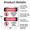 Signmission Do Not Enter Hazardous Area Bilingual Danger Sign, Aluminum, 18in W x 24in L, 2PK OS-2PACK-DS-A-1824-VS-1133 - alternate 7